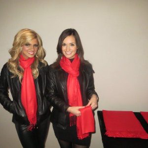 Brand Besties promo models pose at experiential marketing brand event