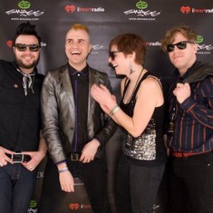 Besties promo models pose at experiential marketing brand event