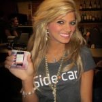 Brand Besties promo model staff poses at Side Car experiential marketing experience