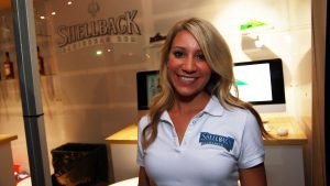 Brand Besties brand ambassador at a Shellback Caribbean Rum event