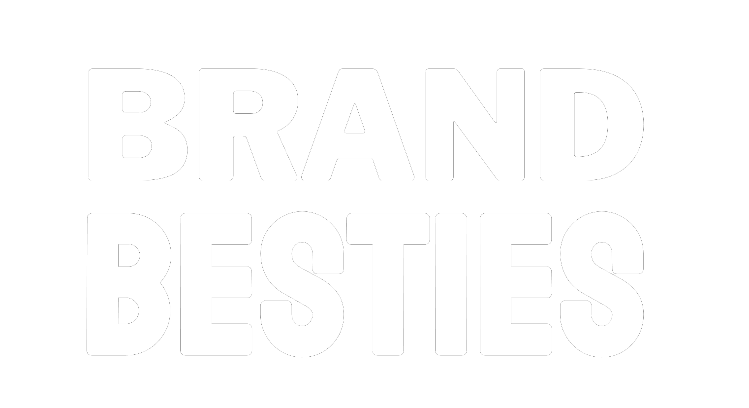Brand Besties logo in white